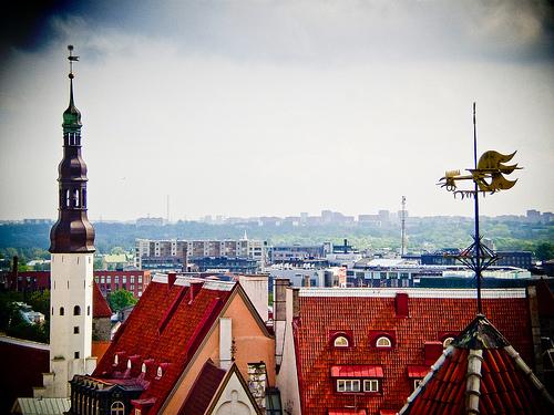 Tallin y el virus del viajero Tejados Tallin