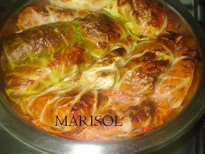 Hojas de col rellenas Hojas de col rellenas