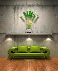 Idea para combinar colores: verde y gris. verde y gris decoracion