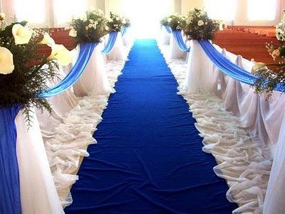 Decoración de bodas en color azul