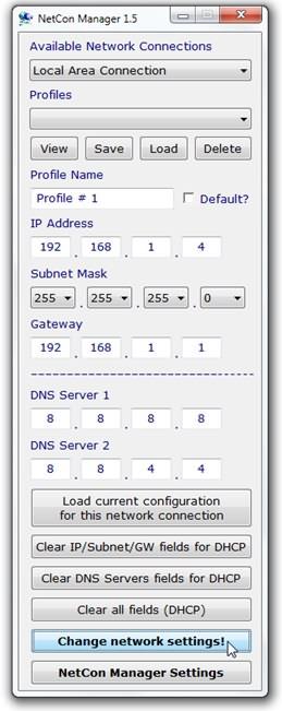 NetConManager-1 Cambiar rapidamente la configuracion de red con NetCon Manager