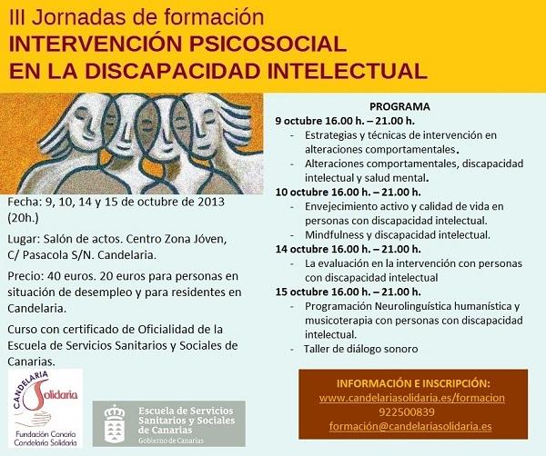 III Jornadas Técnicas de la Intervención Psicosocial en la Discapacidad Intelectual III jornadas de discapacidad