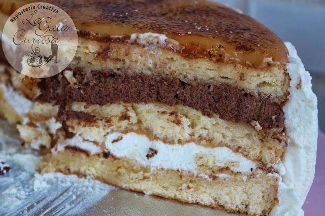 TARTA DE TRUFA Y CHANTILLY CON YEMA TOSTADA