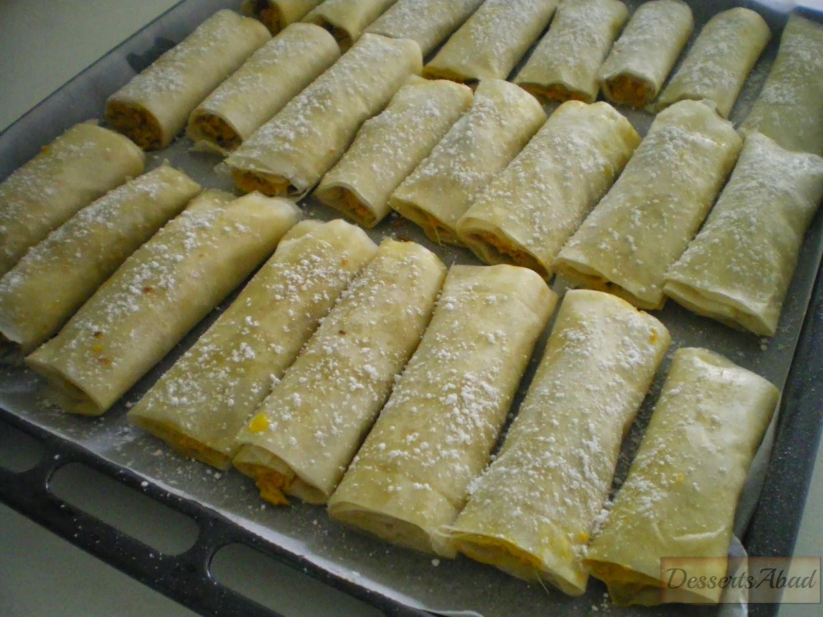 Pastela en rollitos