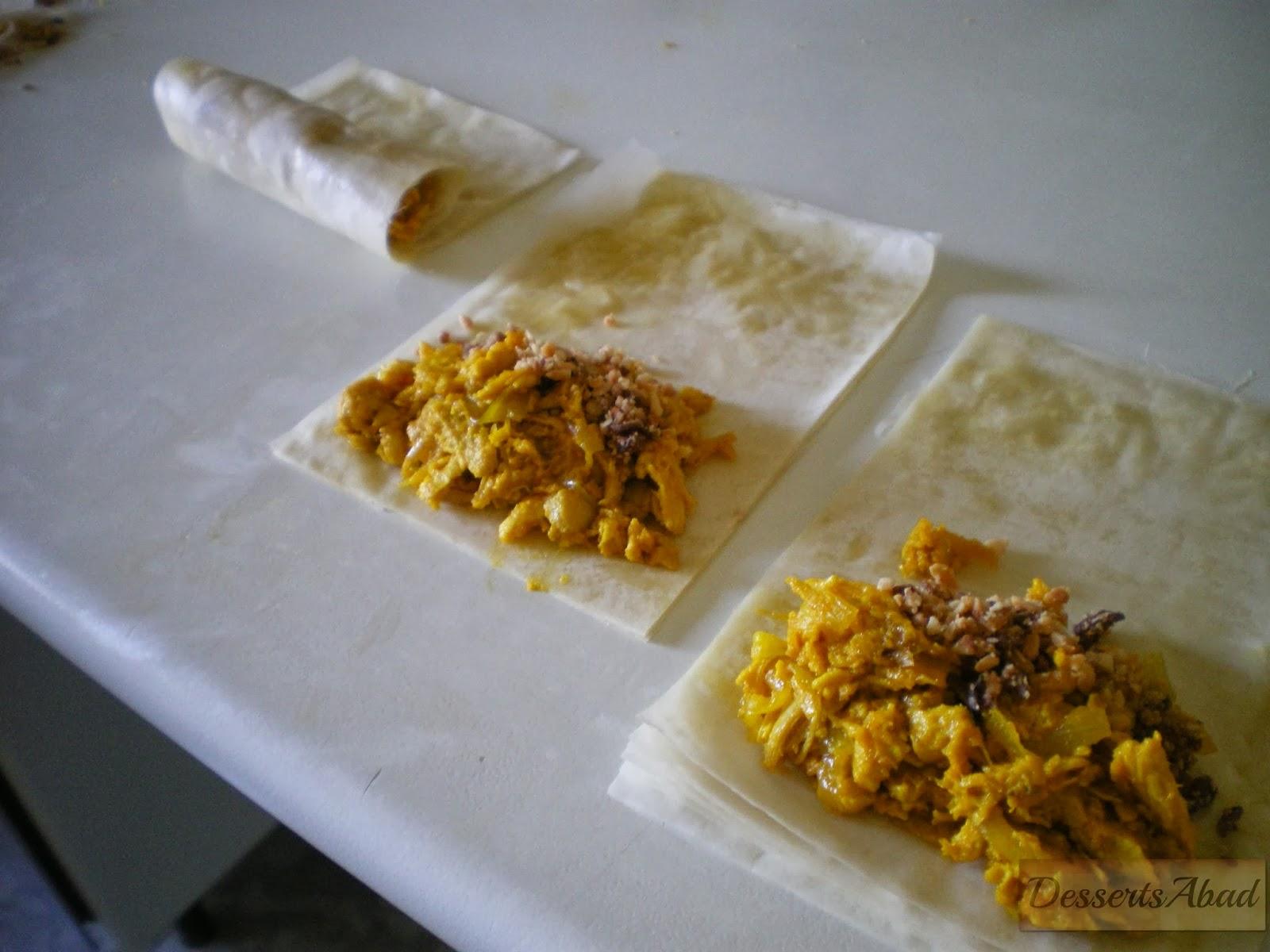 Pastela en rollitos