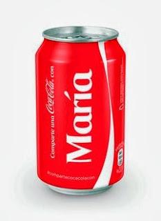 'Coca-Cola' personaliza sus envases,campaña “Comparte una Coca-Cola con tu nombre”