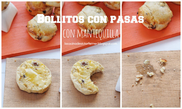 Bollitos con pasas. Bollitos con pasas.
