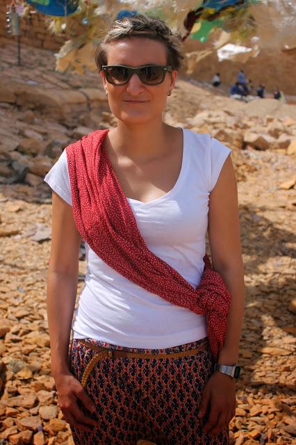 Pantalón estilo pijama en India Pantalón estilo pijama en India