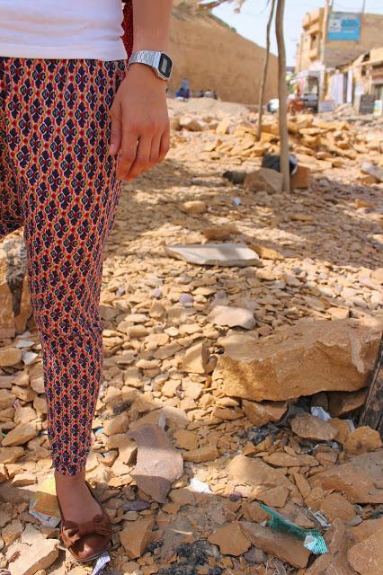 Pantalón estilo pijama en India Pantalón estilo pijama en India