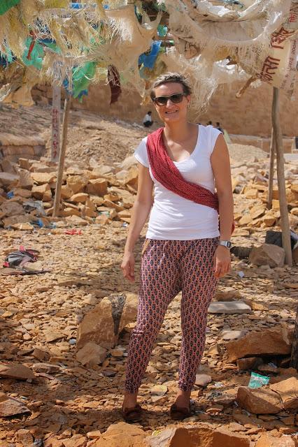 Pantalón estilo pijama en India Pantalón estilo pijama en India