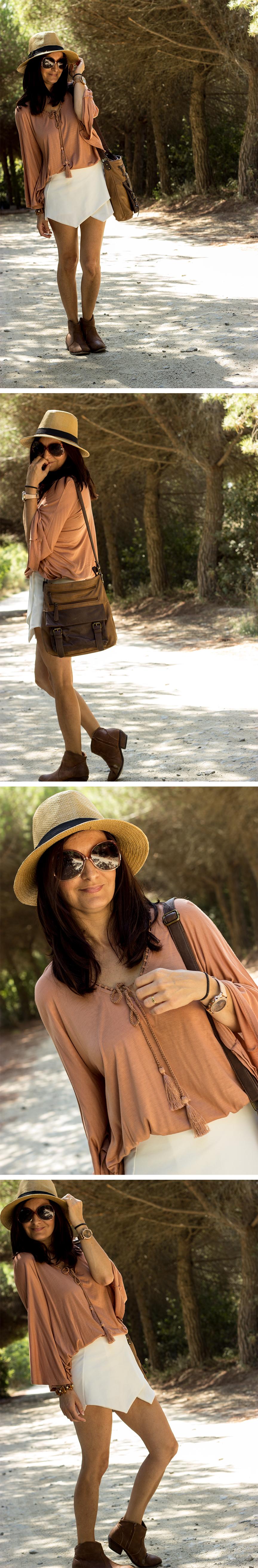 Falda papiro con botines Falda papiro con botines