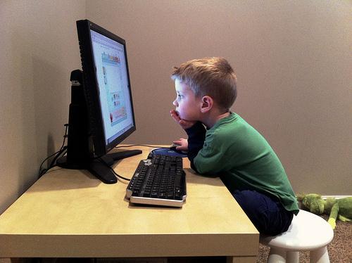niño navegando en internet
