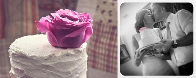 Tarta nupcial blanca con flores frescas Tarta nupcial blanca con flores frescas