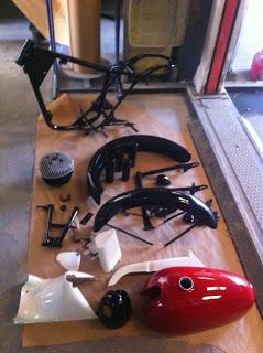 Piezas de la impala recién pintadas piezas de la Impala en Tallers Rovira