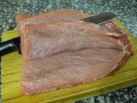 Lomo relleno con melocotones al romero Lomo relleno con melocotones al romero