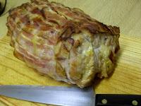 Lomo relleno con melocotones al romero Lomo relleno con melocotones al romero