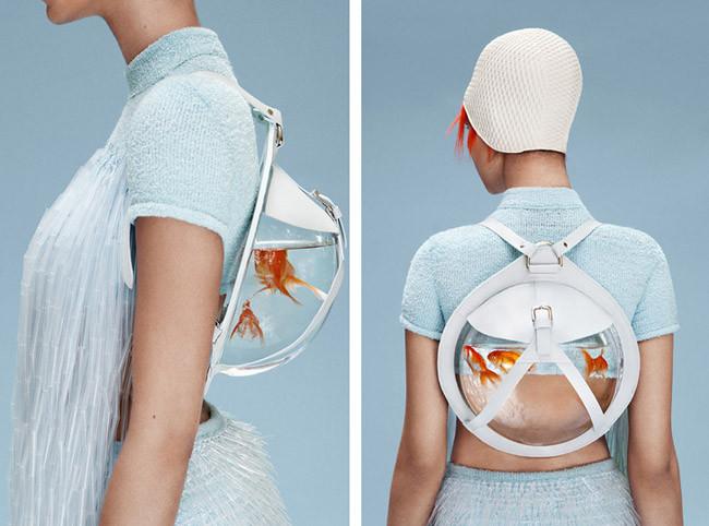 “Neptune’s Daughter” Bolsos con peces vivos Bolsos con peces vivos