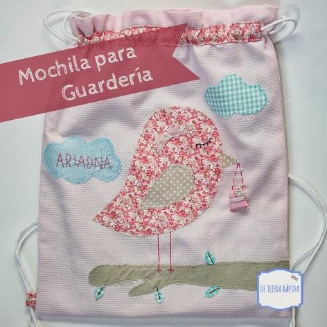 Mochila para guardería Pajarito Mochila para guarderia