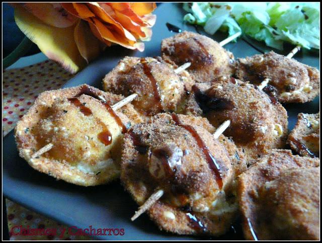 Raviolis Fritos en Brochetas Raviolis Fritos en Brochetas