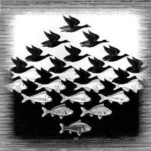 Una fachada con trampa Obra de M. C. Escher