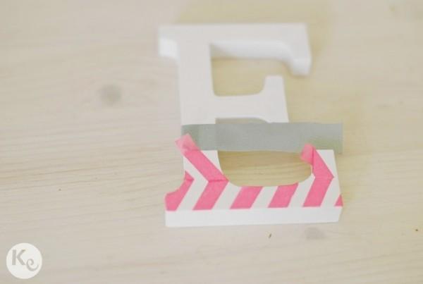 DIY. Washi tape decor letters