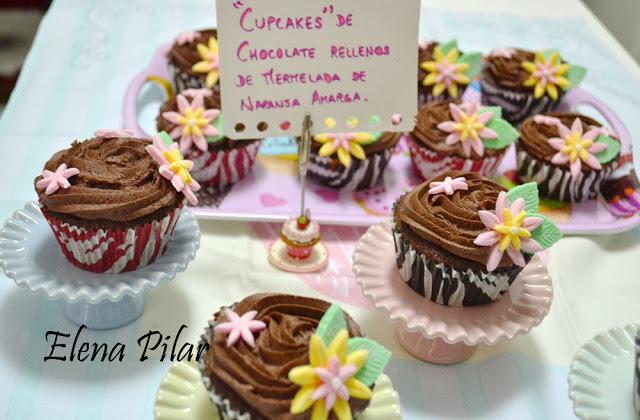 Cupcakes de Chocolate rellenos de Mermelada de Naranja amarga Cupcakes de Chocolate rellenos de Mermelada de Naranja amarga