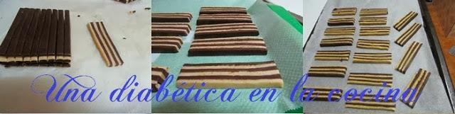 Galletas bicolor de chocolate y naranja y su conteo de las distintas raciones Galletas bicolor de chocolate y naranja y su conteo de las distintas raciones