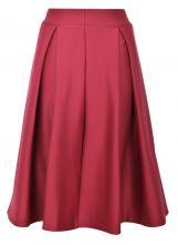 Hello October Red Zipper Ruffle A Line Skirt