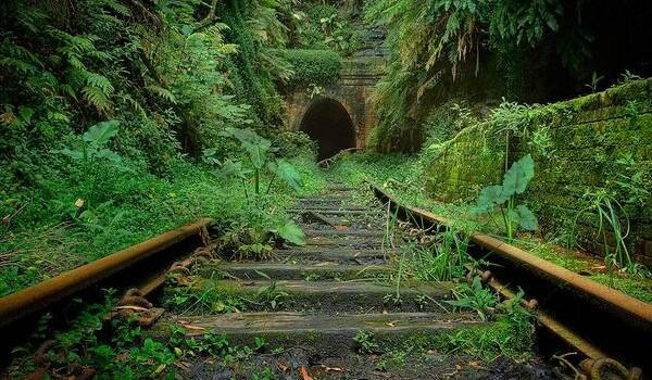 Haikyo, turismo en lugares abandonados Abandoned railroad tracks