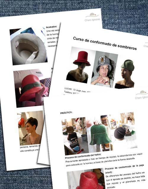 Curso de conformado de Sombreros por Charo Iglesias Conformado de Sombreros