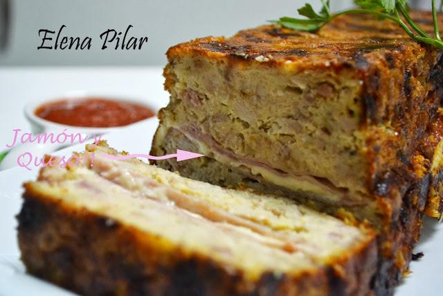 Pastel de Pollo relleno de Jamón y Queso Pastel de Pollo relleno de Jamón y Queso