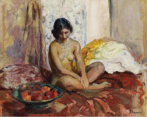 Henri Lebasque - Egyptian Woman with a Dish of Fruits [c.1931]