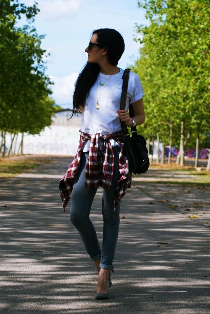 PLAID AND MY NEW JEWELRYTee/camiseta: zara, necklaces/ co... PLAID AND MY NEW JEWELRYTee/camiseta: zara, necklaces/ co...
