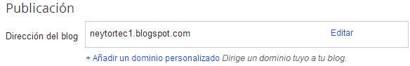 opcion para Cambiar la dirección del Blog opcion para Cambiar la dirección del Blog
