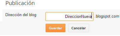 Editando dirección del Blog Editando dirección del Blog