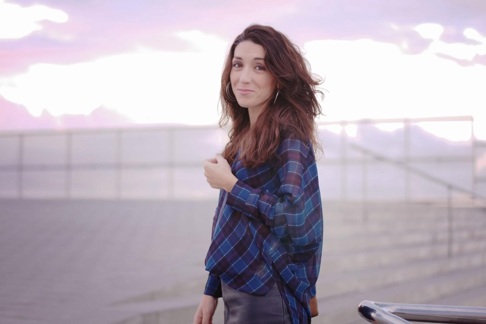 Look del Día: Plaid + Leather Look del Día: Plaid + Leather