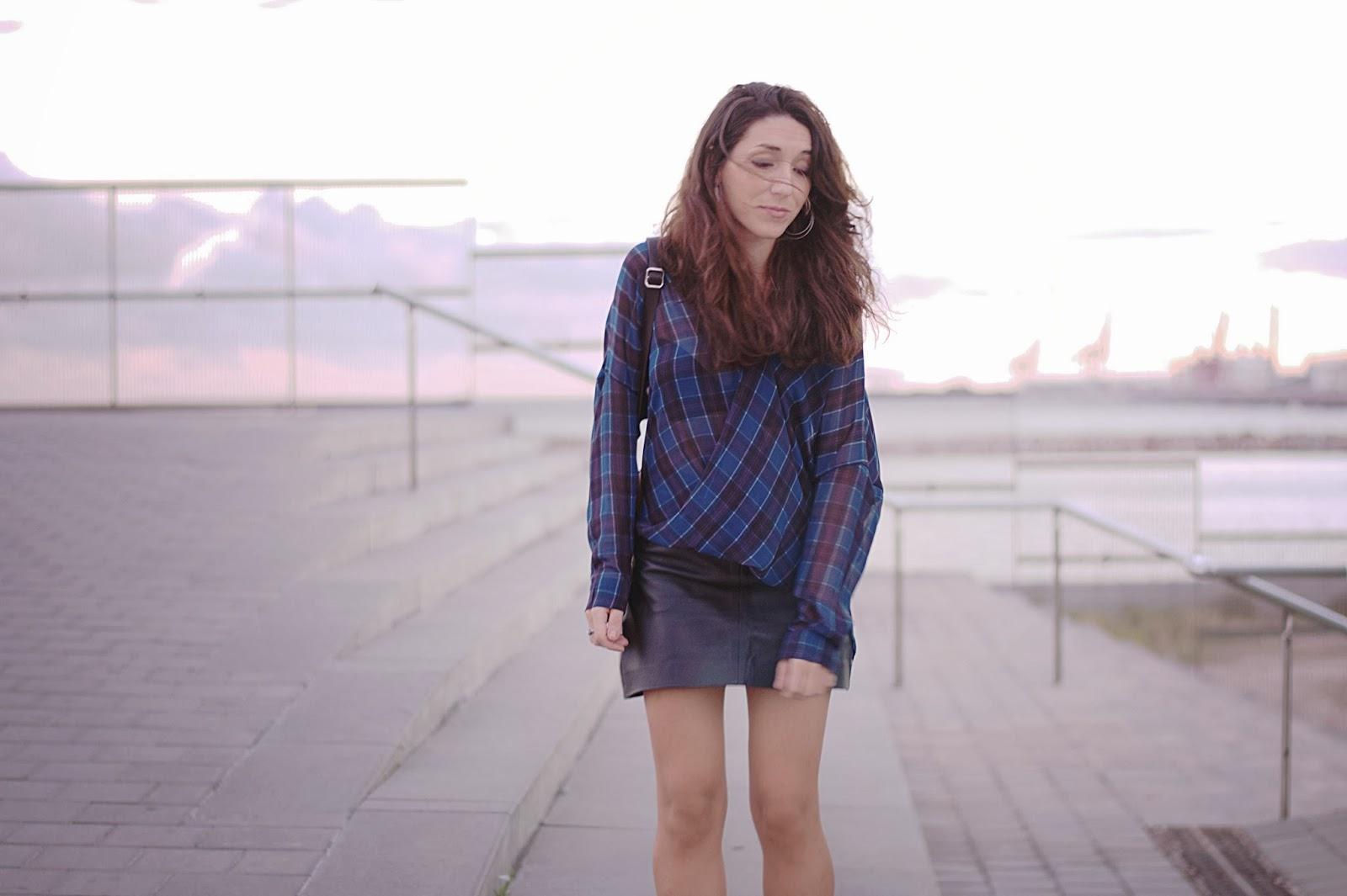 Look del Día: Plaid + Leather Look del Día: Plaid + Leather