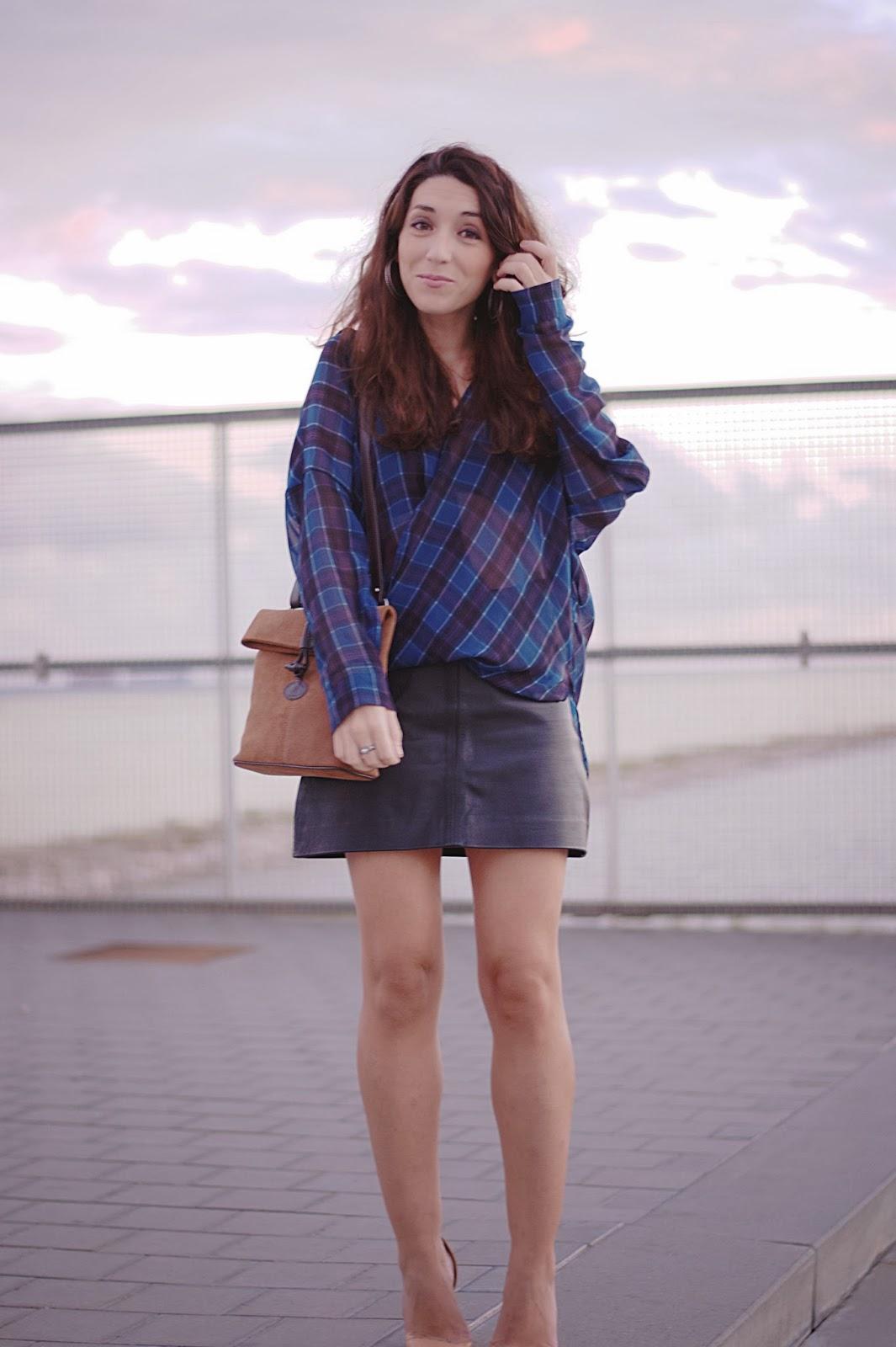 Look del Día: Plaid + Leather Look del Día: Plaid + Leather
