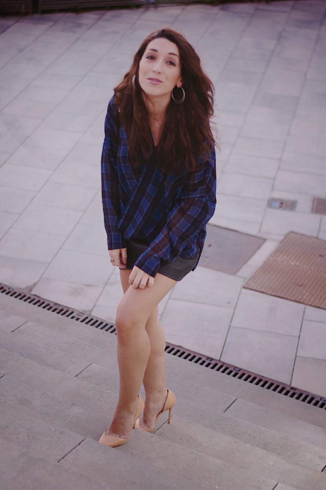 Look del Día: Plaid + Leather Look del Día: Plaid + Leather