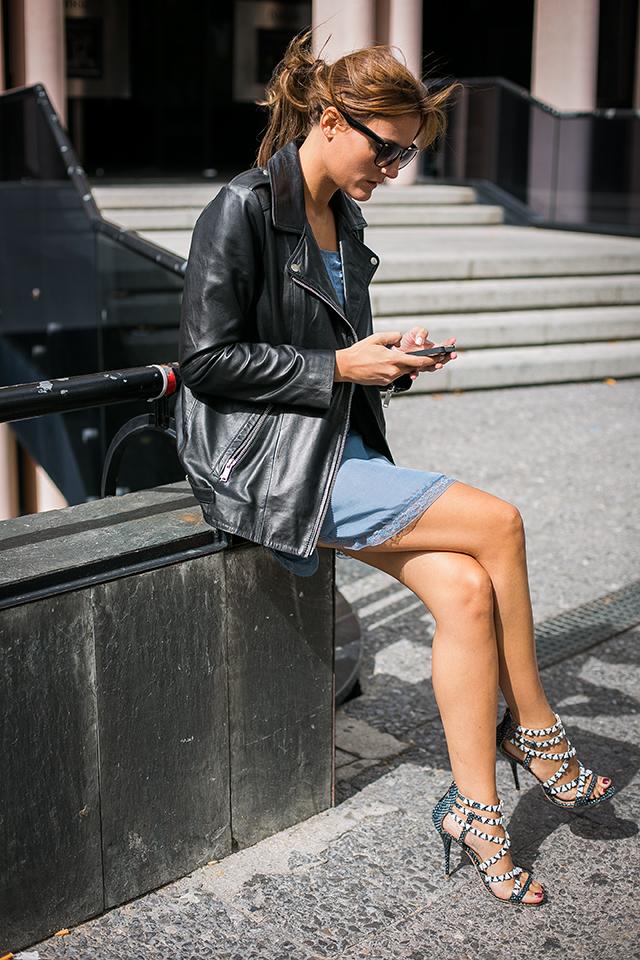 LENCERO OUTFITS, intimissimi, lencero, camison, soft, oversized leather jacket, aquazzura, olivia palermo, cristina blanco, guiadeestilo