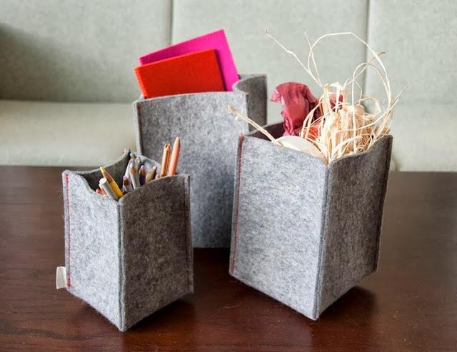 DIY CESTAS DE FIELTRO/ FELT BASKETS DIY CESTAS DE FIELTRO/ FELT BASKETS