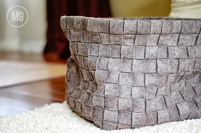 DIY CESTAS DE FIELTRO/ FELT BASKETS DIY CESTAS DE FIELTRO/ FELT BASKETS