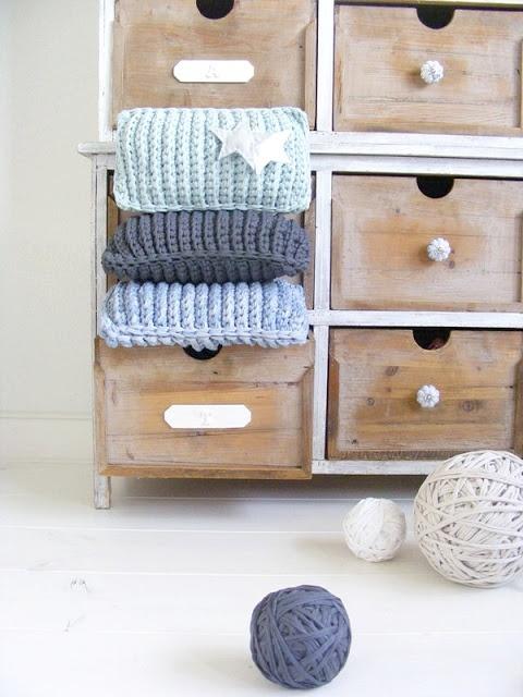 12 Ideas para hacer con trapillo o crochet XXL cousines-trapillo