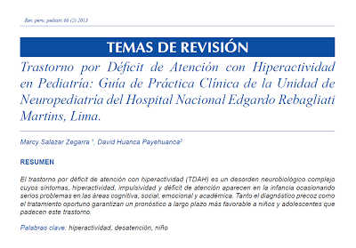 Guía de Práctica Clínica TDAH en una unidad de Neuropediatría - Salazar y Huanca