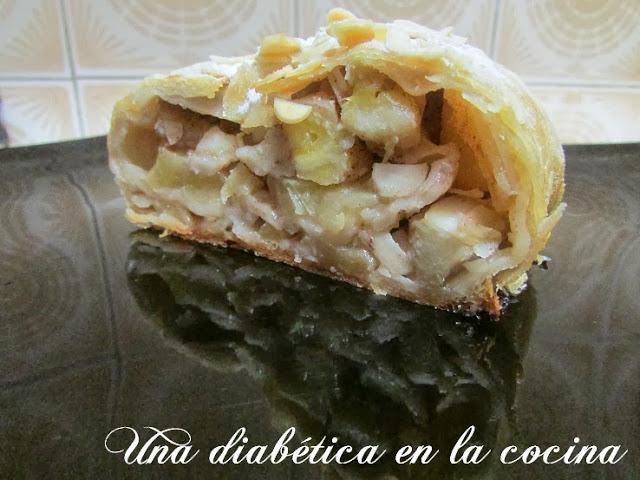 Apfelstrudel con el conteo de las distintas raciones para diabéticos Apfelstrudel con el conteo de las distintas raciones para diabéticos