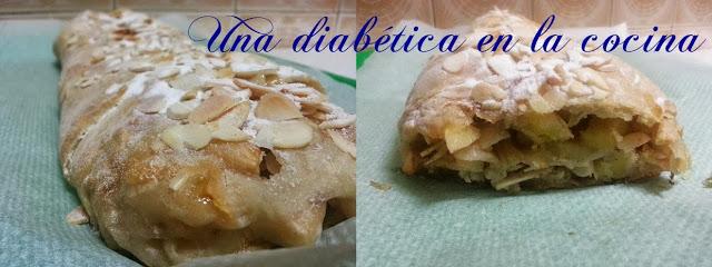 Apfelstrudel con el conteo de las distintas raciones para diabéticos Apfelstrudel con el conteo de las distintas raciones para diabéticos