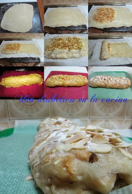 Apfelstrudel con el conteo de las distintas raciones para diabéticos Apfelstrudel con el conteo de las distintas raciones para diabéticos