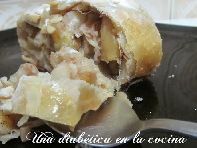 Apfelstrudel con el conteo de las distintas raciones para diabéticos Apfelstrudel con el conteo de las distintas raciones para diabéticos