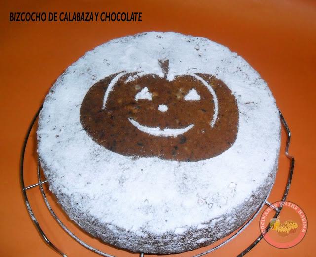 BIZCOCHO DE CALABAZA Y CHOCOLATE BIZCOCHO DE CALABAZA Y CHOCOLATE