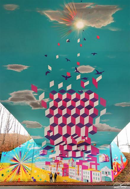 Dasic y sus murales hipnotizantes Dasic y sus murales hipnotizantes